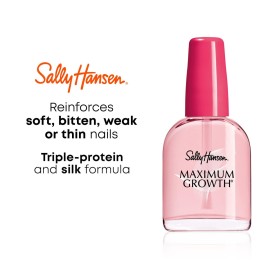 Sally Hansen Maximum Growth, Nail Strengthener, Base Coat, Nail Protectant, Triple Protein and Silk Formula Sally Hansen Maximum Growth, Nail Strengthener, Base Coat, Nail Protectant, Triple Protein and Silk Formula