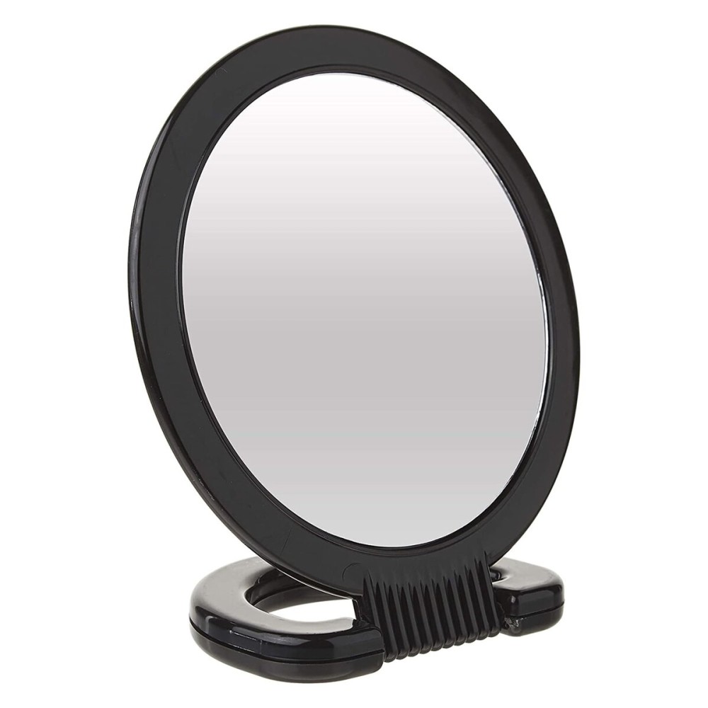 Diane Hand Mirror - 1X 3X Magnifying Hand Held Mirror, Double Sided Vanity Makeup Mirror with Folding Stand Hand Mirror for Women, Men, Salon, Barber, Shaving, and Travel, Medium 6 x 10 In Black Diane Hand Mirror - 1X 3X Magnifying Hand Held Mirror, Double Sided Vanity Makeup Mirror with Folding Stand Hand Mirror for Women, Men, Salon, Barber, Shaving, and Travel, Medium 6 x 10 In Black