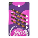 Goody Stay Tight Hair Barrettes, 4 Ct, Mock Tort, SlideProof Flat Clips, Comfortable & Versatile Styling Accessories for Women, Men, Boys & Girls, Clips for All Hair Types