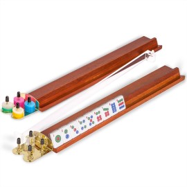 Yellow Mountain Imports American Mahjong Set, Koi Fish with Wooden Case - Four Wooden Racks, Acrylic Pushers, Wright Patterson Scoring Coins, Dice, & Wind Indicator Yellow Mountain Imports American Mahjong Set, Koi Fish with Wooden Case - Four Wooden Racks, Acrylic Pushers, Wright Patterson Scoring Coins, Dice, & Wind Indicator