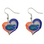 Aminco NCAA Florida Gators Swirl Heart Earrings