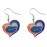 Aminco NCAA Florida Gators Swirl Heart Earrings