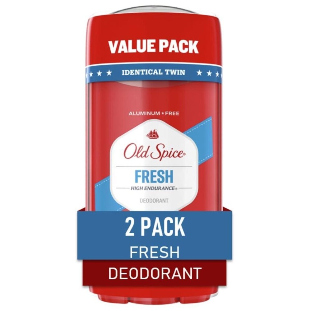 Old Spice Aluminum Free Deodorant For Men, High Endurance, 24/7 Sweat Defense & Odor Protection, 24/7 Freshness & Lasting Scent, Fresh Scent, 3.0 oz (Pack of 2) Old Spice Aluminum Free Deodorant For Men, High Endurance, 24/7 Sweat Defense & Odor Protection, 24/7 Freshness & Lasting Scent, Fresh Scent, 3.0 oz (Pack of 2)