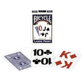 Bicycle Large Print Bridge Size Playing Cards - Easy-to-Read Deck for Seniors - Red or Blue Bicycle Large Print Bridge Size Playing Cards - Easy-to-Read Deck for Seniors - Red or Blue