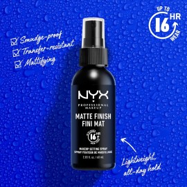 NYX PROFESSIONAL MAKEUP Makeup Setting Spray - Matte Finish, Long-Lasting Face Mist for up to 16HR Wear, Vegan Formula NYX PROFESSIONAL MAKEUP Makeup Setting Spray - Matte Finish, Long-Lasting Face Mist for up to 16HR Wear, Vegan Formula