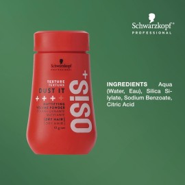 OSiS+ Dust It - Mattifying Volume Powder - long-lasting Hold, Strong Control and Separation - Matte Effect Texturizer Product for Wild Hair Styling and Volumizing, 0.35 oz