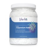 LIFE-FLO Pure Magnesium Bath Flakes - Epsom Salt Soak Alternative - Unscented Magnesium Flakes from The Zechstein Seabed - Relaxing Foot Bath with Ancient Trace Minerals - 60-Day Guarantee, 44oz