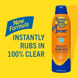 Banana Boat Sport Ultra SPF 30 Sunscreen Spray Twin Pack | Banana Boat Sunscreen Spray SPF 30, Spray On Sunscreen, Water Resistant Sunscreen, Oxybenzone Free Sunscreen Pack, 6oz each Banana Boat Sport Ultra SPF 30 Sunscreen Spray Twin Pack | Banana Boat Sunscreen Spray SPF 30, Spray On Sunscreen, Water Resistant Sunscreen, Oxybenzone Free Sunscreen Pack, 6oz each
