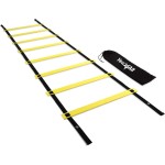 Yes4All Speed Agility Ladder Training Equipment - 8 Rungs Yellow, Suit for Soccer, Sports, Footwork & Fitness Exercises, with Included Carry Bag
