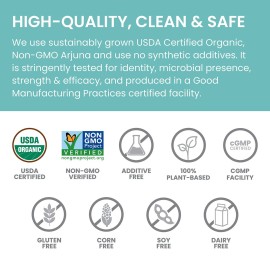 Himalaya Organic Arjuna Herbal Supplement, Cardiovascular Support, Blood Pressure Maintenance, Heart Health, USDA Certified Organic, Non-GMO, Vegan, 700 mg, 60 Plant-Based Caplets, 60 Day Supply Himalaya Organic Arjuna Herbal Supplement, Cardiovascular Support, Blood Pressure Maintenance, Heart Health, USDA Certified Organic, Non-GMO, Vegan, 700 mg, 60 Plant-Based Caplets, 60 Day Supply