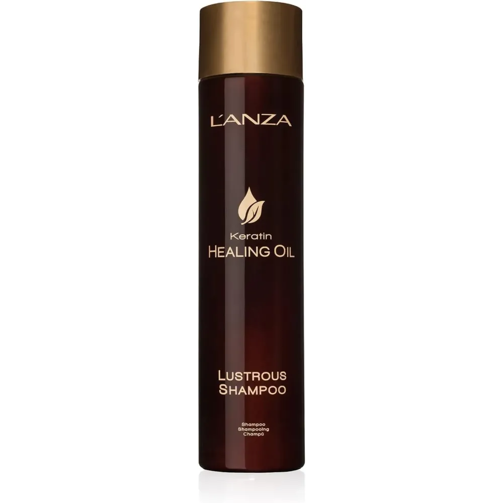 L\'ANZA Keratin Healing Oil Lustrous Shampoo for Dry Damaged Hair, Moisture Shampoo Nourishes & Boosts Hair Shine & Strength, Sulfate Free, Cruelty Free Shampoo & Paraben Free Hair Care