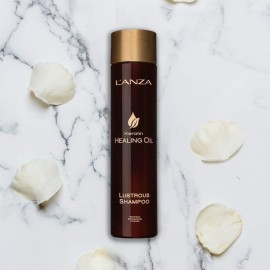 L\'ANZA Keratin Healing Oil Lustrous Shampoo for Dry Damaged Hair, Moisture Shampoo Nourishes & Boosts Hair Shine & Strength, Sulfate Free, Cruelty Free Shampoo & Paraben Free Hair Care