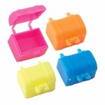 Giggle Time Schooltime Sparkles Tooth Holders for Kids at School .75 inch Box, Tooth Keep Chest Assortment, Tooth Holder For Baby Teeth, Party Favor, Piata Stuffer, Dental Bag, Prizes - 144 Pcs