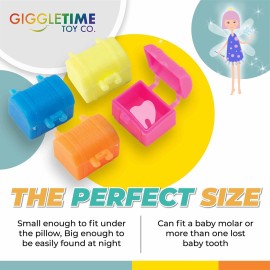 Giggle Time Schooltime Sparkles Tooth Holders for Kids at School .75 inch Box, Tooth Keep Chest Assortment, Tooth Holder For Baby Teeth, Party Favor, Piata Stuffer, Dental Bag, Prizes - 144 Pcs Giggle Time Schooltime Sparkles Tooth Holders for Kids at School .75 inch Box, Tooth Keep Chest Assortment, Tooth Holder For Baby Teeth, Party Favor, Piata Stuffer, Dental Bag, Prizes - 144 Pcs