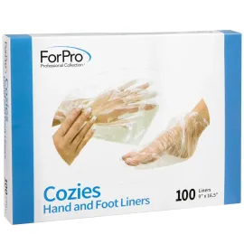 ForPro Professional Collection Cozies Hand and Foot Liners, Paraffin, Heated Mitts, Hand/Foot Treatments, 9 W x 16.5 L, 100-Count