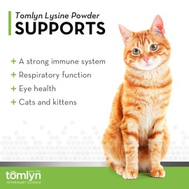 Tomlyn Immune Support Daily L-Lysine Supplement, Fish-Flavored Lysine Powder for Cats and Kittens, 3.5oz Tomlyn Immune Support Daily L-Lysine Supplement, Fish-Flavored Lysine Powder for Cats and Kittens, 3.5oz