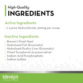 Tomlyn Immune Support Daily L-Lysine Supplement, Fish-Flavored Lysine Powder for Cats and Kittens, 3.5oz Tomlyn Immune Support Daily L-Lysine Supplement, Fish-Flavored Lysine Powder for Cats and Kittens, 3.5oz