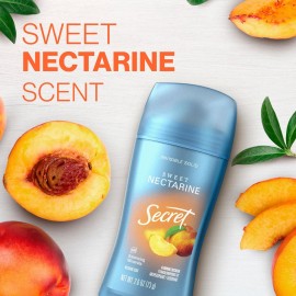 Secret Fresh Antiperspirant Deodorant for Women, 72hr Breathable Sweat & Odor Protection, Instant Freshness & Gentle, PH Balancing Minerals, Invisible Solid, Sweet Nectarine Scent, 2.6 oz Secret Fresh Antiperspirant Deodorant for Women, 72hr Breathable Sweat & Odor Protection, Instant Freshness & Gentle, PH Balancing Minerals, Invisible Solid, Sweet Nectarine Scent, 2.6 oz