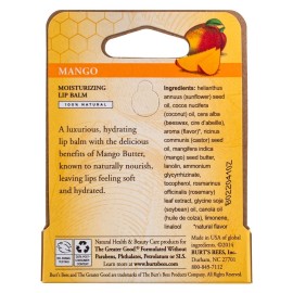 Burt\'s Bees Moisturizing Lip Balm, Mango 0.15 oz (Pack of 4) Burt\'s Bees Moisturizing Lip Balm, Mango 0.15 oz (Pack of 4)