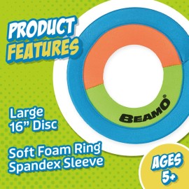 Toysmith Mini Beamo 16 Flying Hoop - Soft Catch Flying Disk - Color may vary Toysmith Mini Beamo 16 Flying Hoop - Soft Catch Flying Disk - Color may vary