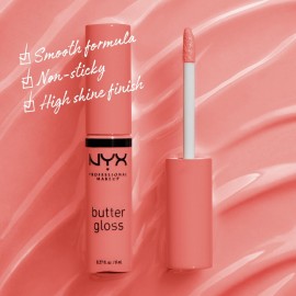 NYX PROFESSIONAL MAKEUP Butter Gloss, Non-Sticky Lip Gloss - Creme Brulee (Natural) NYX PROFESSIONAL MAKEUP Butter Gloss, Non-Sticky Lip Gloss - Creme Brulee (Natural)
