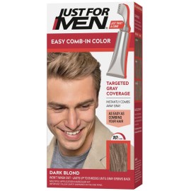 Just For Men Easy Comb-In Color Mens Hair Dye, Easy No Mix Application with Comb Applicator - Dark Blond, A-15, Pack of 1 Just For Men Easy Comb-In Color Mens Hair Dye, Easy No Mix Application with Comb Applicator - Dark Blond, A-15, Pack of 1