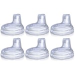 Nuby 6 Pack Replacement Silicone Spouts for The Nuby *No Spill Easy Grip Cup*