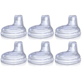 Nuby 6 Pack Replacement Silicone Spouts for The Nuby *No Spill Easy Grip Cup*