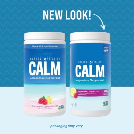 Natural Vitality Calm, Magnesium Citrate Supplement, Anti-Stress Drink Mix Powder, Gluten Free, Vegan, & Non-GMO, Raspberry Lemon, 16 oz Natural Vitality Calm, Magnesium Citrate Supplement, Anti-Stress Drink Mix Powder, Gluten Free, Vegan, & Non-GMO, Raspberry Lemon, 16 oz