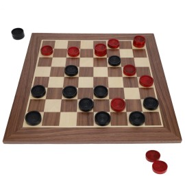 WE Games Old School Red and Black Wooden Checkers Set -12 in. WE Games Old School Red and Black Wooden Checkers Set -12 in.