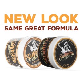 Suavecito Pomade Firme (Strong) Hold 4 oz, 3 Pack - Strong Hold Hair Pomade For Men - Medium Shine Water Based Wax Like Flake Free Hair Gel - Easy To Wash Out - All Day Hold For All Hair Styles