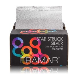 Framar Silver Hair Foils For Highlighting - Pop Up Hair Foil For Hair Highlighting, Highlight Foils For Hair, Aluminum Foil Sheets, Salon Foils For Hair Stylist, Non Slip 500 Pop Up Foil Sheets