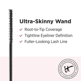 IT Cosmetics Tightline 3-In-1 Lash Primer, Eyeliner & Black Mascara - Lengthens & Conditions Lashes - Ultra-Skinny Wand - Infused With Collagen, Biotin, Peptides & Antioxidants - 0.12 fl oz IT Cosmetics Tightline 3-In-1 Lash Primer, Eyeliner & Black Mascara - Lengthens & Conditions Lashes - Ultra-Skinny Wand - Infused With Collagen, Biotin, Peptides & Antioxidants - 0.12 fl oz