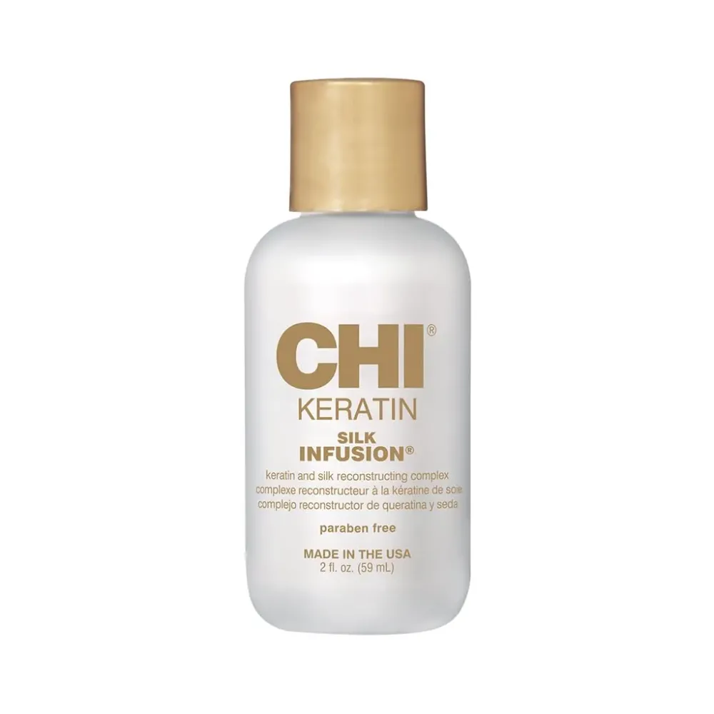 CHI Keratin Silk Infusion, Hydrating Hair Serum For Restoring Softness & Shine, Helps Dry, Damaged Hair, Sulfate-free, 2 Oz