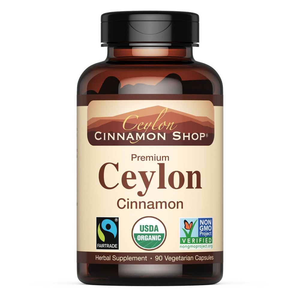 Ceylon Cinnamon Shop Organic Ceylon Cinnamon (100% Certified) Supplement, 90 Capsules Ceylon Cinnamon Shop Organic Ceylon Cinnamon (100% Certified) Supplement, 90 Capsules