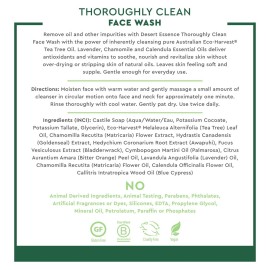 Desert Essence Thoroughly Clean Face Wash with Tea Tree Oil - Natural Facial Cleanser with Castile Soap & Coconut Oil - For Oily & Sensitive Skin - Vegan & Cruelty-Free (8.5 Fl Oz) Desert Essence Thoroughly Clean Face Wash with Tea Tree Oil - Natural Facial Cleanser with Castile Soap & Coconut Oil - For Oily & Sensitive Skin - Vegan & Cruelty-Free (8.5 Fl Oz)
