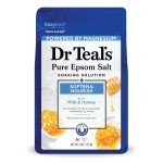Dr Teal\'s Epsom Salt Magnesium Soak, Soften & Nourish with Milk and Honey, 3 lbs