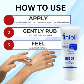Finipil Lait 50 Antiseptic Cream - Post Hair Removal & Ingrown Hair Treatment, Cools & Soothes Skin, 1.5 Ounce Finipil Lait 50 Antiseptic Cream - Post Hair Removal & Ingrown Hair Treatment, Cools & Soothes Skin, 1.5 Ounce