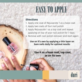 duri Rejuvacote 1 Nail Growth System - Original Maximum Strength Formula - Nail Strengthener and Nail Growth - Base and Top Coat - Pack of 2 - 0.45 fl. oz. duri Rejuvacote 1 Nail Growth System - Original Maximum Strength Formula - Nail Strengthener and Nail Growth - Base and Top Coat - Pack of 2 - 0.45 fl. oz.