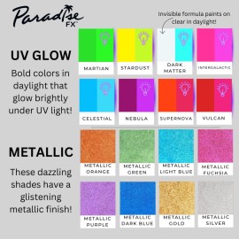 Mehron Paradise FX Metallics - Metallic Fuchsia 1.4 oz | Professional Water Activated Shimmering Metallic Paint for Raves, Costumes, Special Effects, Halloween, Stage, Screen, Theater & Cosplay FX Mehron Paradise FX Metallics - Metallic Fuchsia 1.4 oz | Professional Water Activated Shimmering Metallic Paint for Raves, Costumes, Special Effects, Halloween, Stage, Screen, Theater & Cosplay FX