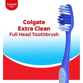Colgate Extra Clean Toothbrush, Medium Bulk Toothbrush Pack, Adult Medium Bristle Toothbrushes with Ergonomic Handle and Circular Cleaning Bristles, Helps Remove Surface Stains, 6 Pack Colgate Extra Clean Toothbrush, Medium Bulk Toothbrush Pack, Adult Medium Bristle Toothbrushes with Ergonomic Handle and Circular Cleaning Bristles, Helps Remove Surface Stains, 6 Pack