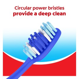 Colgate Extra Clean Toothbrush, Medium Bulk Toothbrush Pack, Adult Medium Bristle Toothbrushes with Ergonomic Handle and Circular Cleaning Bristles, Helps Remove Surface Stains, 6 Pack Colgate Extra Clean Toothbrush, Medium Bulk Toothbrush Pack, Adult Medium Bristle Toothbrushes with Ergonomic Handle and Circular Cleaning Bristles, Helps Remove Surface Stains, 6 Pack