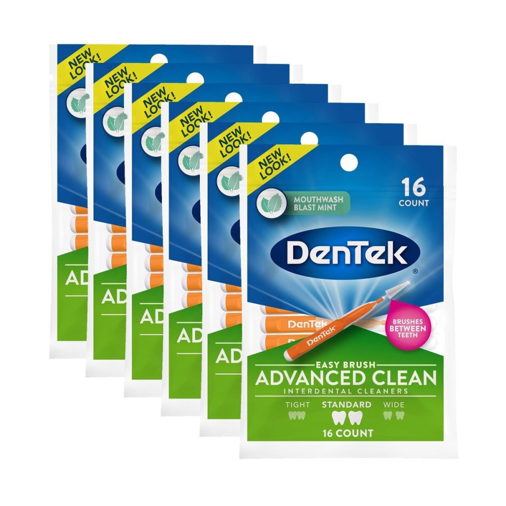 DenTek Easy Brush Advanced Clean Interdental Cleaners, Standard, 16 Count, 6 Pack DenTek Easy Brush Advanced Clean Interdental Cleaners, Standard, 16 Count, 6 Pack