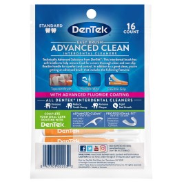 DenTek Easy Brush Advanced Clean Interdental Cleaners, Standard, 16 Count, 6 Pack DenTek Easy Brush Advanced Clean Interdental Cleaners, Standard, 16 Count, 6 Pack