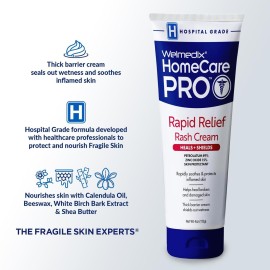 Welmedix HomeCare PRO Rapid Relief Adult Diaper Rash Cream - Extra Thick, Moisturizing Barrier Cream for Incontinence and Healing/Zinc Oxide (4oz Tube) Welmedix HomeCare PRO Rapid Relief Adult Diaper Rash Cream - Extra Thick, Moisturizing Barrier Cream for Incontinence and Healing/Zinc Oxide (4oz Tube)