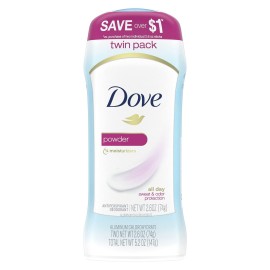 Dove Invisible Solid Antiperspirant Deodorant Stick for Women, Powder, For All Day Underarm Sweat & Odor Protection 2.6 oz 2 Count Dove Invisible Solid Antiperspirant Deodorant Stick for Women, Powder, For All Day Underarm Sweat & Odor Protection 2.6 oz 2 Count