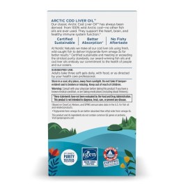 Nordic Naturals Arctic Cod Liver Oil, Lemon - 90 Soft Gels - 750 mg Total Omega-3s with EPA & DHA - Heart & Brain Health, Healthy Immunity, Overall Wellness - Non-GMO - 30 Servings Nordic Naturals Arctic Cod Liver Oil, Lemon - 90 Soft Gels - 750 mg Total Omega-3s with EPA & DHA - Heart & Brain Health, Healthy Immunity, Overall Wellness - Non-GMO - 30 Servings