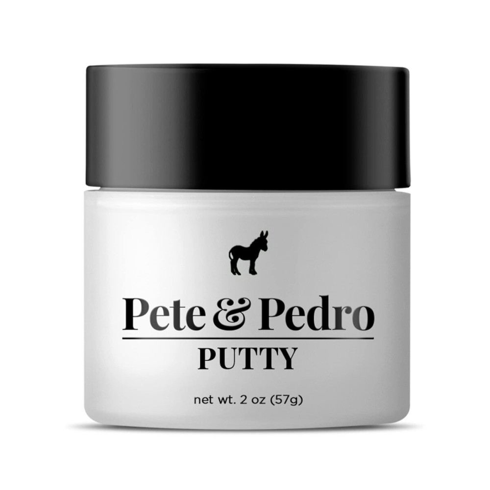 Pete & Pedro HAIR PUTTY - Strong Hold, Matte Finish, Low Shine Hair Clay for Men, Ideal for Hairstyling & Grooming Medium, Messy, & Shorter Hairstyles | Water soluble, As Seen on Shark Tank, 2 oz. Pete & Pedro HAIR PUTTY - Strong Hold, Matte Finish, Low Shine Hair Clay for Men, Ideal for Hairstyling & Grooming Medium, Messy, & Shorter Hairstyles | Water soluble, As Seen on Shark Tank, 2 oz.