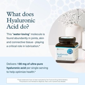 Youtheory Hyaluronic Acid Advanced Formula - Joint Support Supplement with Boswellia Extract* - Skin Health Supplement - Dairy, Soy & Gluten Free - 120 Vegetarian Capsules