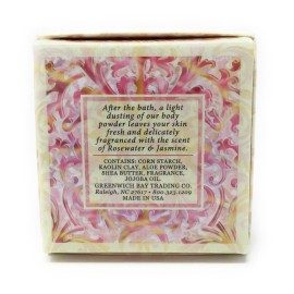 Greenwich Bay Trading Co. Dusting Powder, 4 Ounce, Rosewater & Jasmine